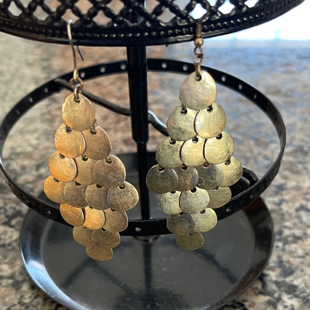 Gold Dangle Earrings 🌺